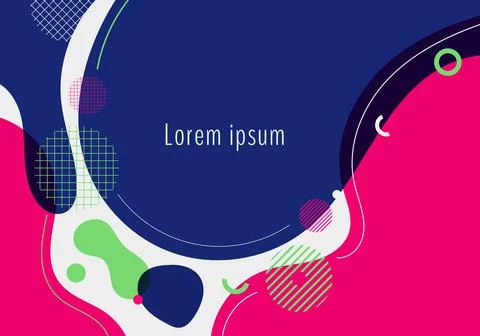 Abstract background liquid dynamic waves and organic shapes forms pattern イラスト素材