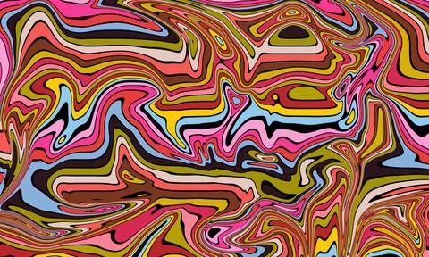 Abstract background with liquid effect. Colorful waves. Contrast smooth shape Illustrazione stock