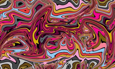 Abstract background with liquid effect. Colorful waves. Contrast smooth shape Illustrazione stock