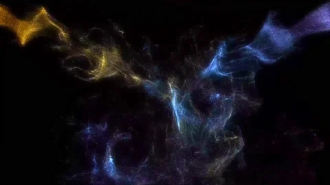 Abstract background liquid energy particles flows colliding mixing Stock-Footage 201336355