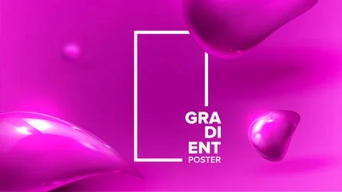 Abstract Background Liquid Fluid Vector. Ink Shape Future Splash. Bright Card Stock Illustration