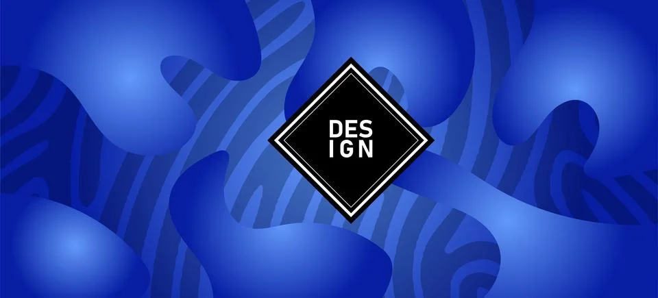 Abstract background with liquid gradient and wavy pattern Stock Illustration