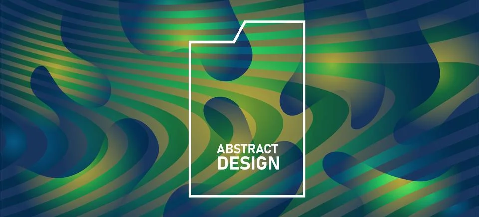 Abstract background with liquid gradient and wavy pattern Stock Illustration