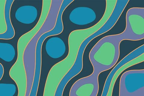 Abstract background with liquid gradient and wavy pattern Stock Illustration