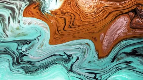 Abstract background Liquid ink marble animation combination of light blue an Stock Footage 311930865