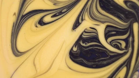 Abstract background Liquid Marble Pattern with fluid art. Black and gold ink Stock Footage 208843911