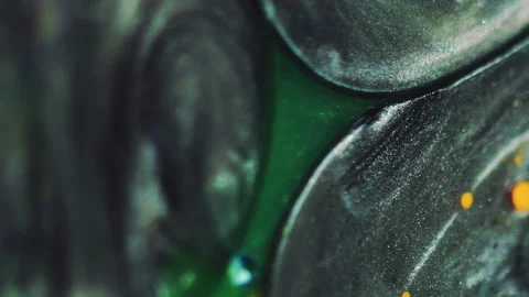 Abstract background liquid mix glitter oil ink Stock Footage 269101933