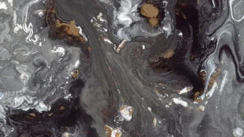 Abstract background of liquid moving multicolored paints Video stock 154575521