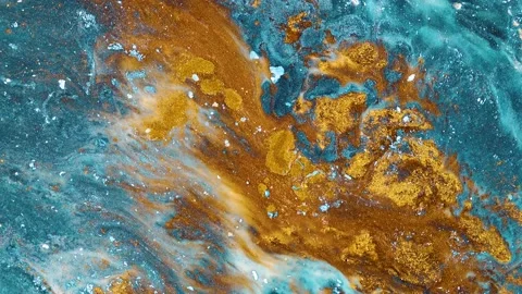 Abstract background of liquid moving multicolored paints Stock Footage 164363753