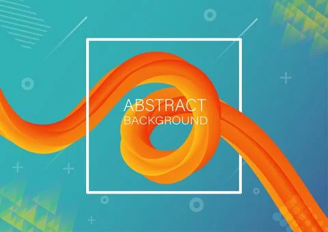 Abstract background with Liquid orange wave.Fluid Vector Illustration EPS10.  Stock Illustration