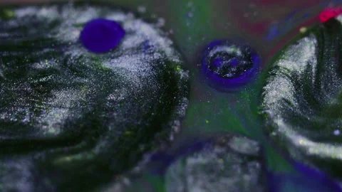 Abstract background liquid paint mix shimmering Stock Footage 261960428