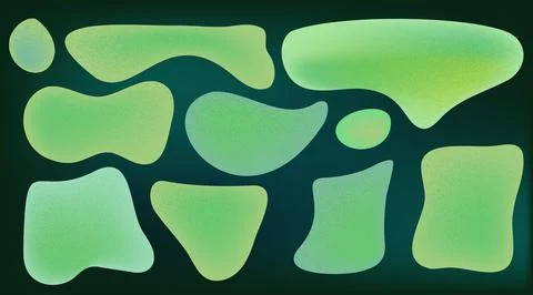 Abstract Background with Liquid Shapes and Green Gradient 스톡 일러스트