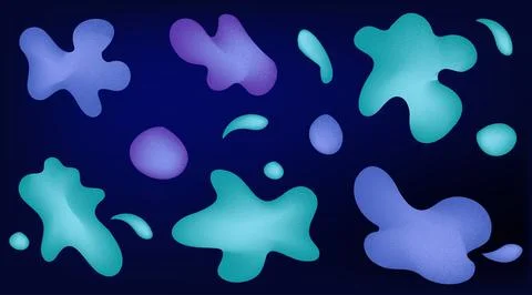 Abstract Background with Liquid Shapes and Blue Water Stock Illustration