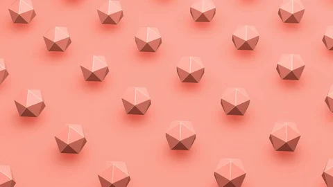 Abstract background living coral low poly shapes rotating. Vidéo 99595387