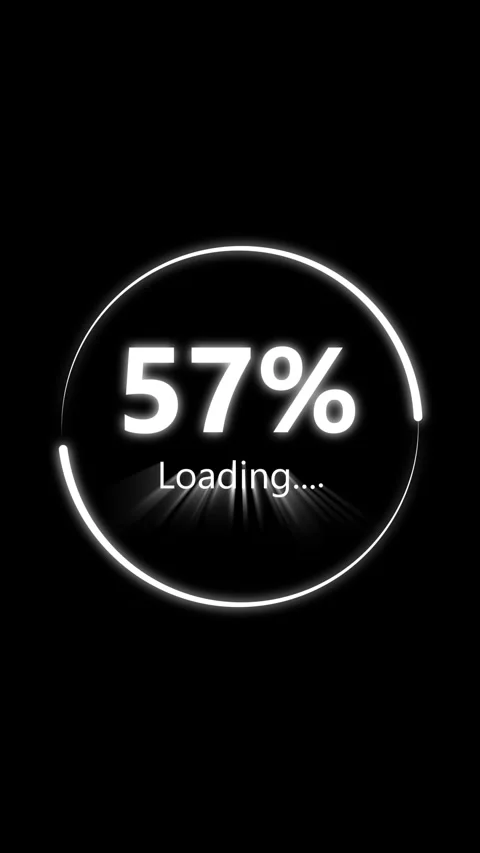Abstract background loading animation with white neon circle progress bar v.. Stock Footage 341613580