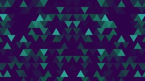 Abstract background loop of colored triangles in a geometric pixelated mosaic Stock Footage 104799987