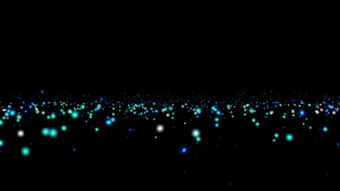 Abstract background loop glow blue star particles flow up Stock Footage 310481693