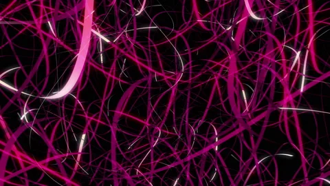 Abstract Background Loop in Purple. Wires, Neurons, Network. Stockbeeldmateriaal 117040347