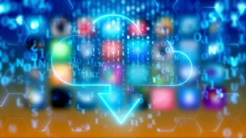 Abstract background loop technology art internet programming Stock Footage 114230287