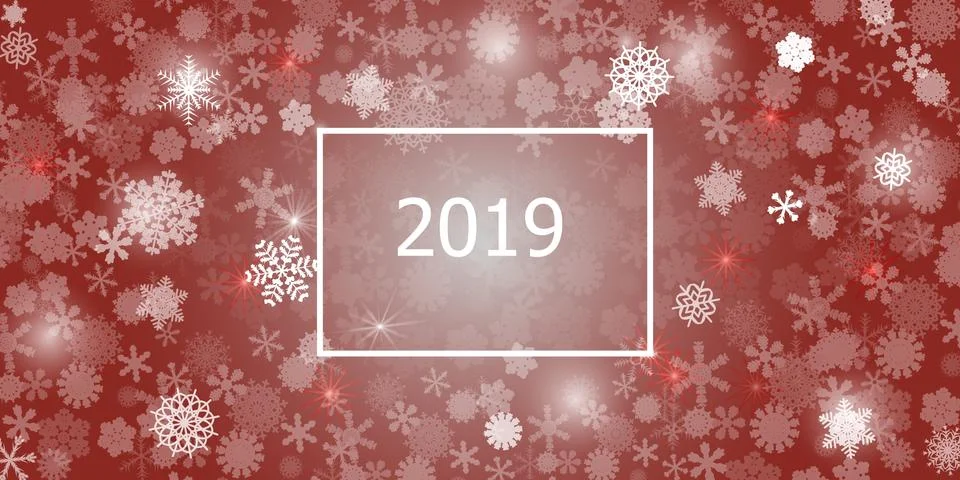 Abstract background. A lot of different shining snowflakes. Stock Illustration