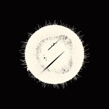 Abstract background with a lot of white dots on the black background. Illustrazione stock