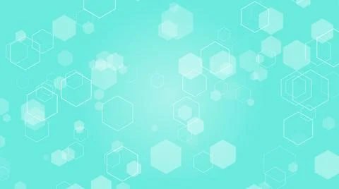 Abstract background with lots of hexagons  (green) Stock Illustration