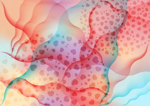 Abstract Background, Love color blend, Heart vector illustration. Stock Illustration