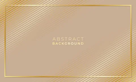Abstract background low poly golden shaded lines with beige color backgroun.. Stock Illustration
