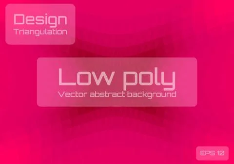 Abstract background low poly red. Geometric triangulation in purple and red Stock Illustration