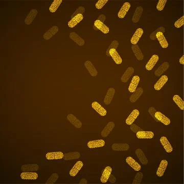 Abstract background of luminous particles in shape pills. Medical pattern Stock Illustration