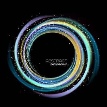 Abstract background with luminous swirling backdrop Stock Illustration