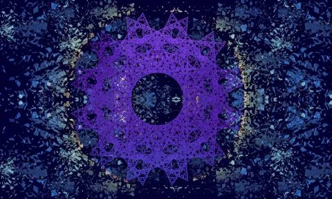 Abstract background with Luxury Mandala texture, Deep blue winter pattern 스톡 일러스트