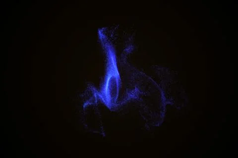 Abstract background made of blue glowing particles Stock Illustration