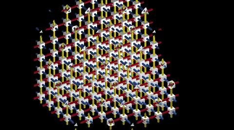 Abstract Background Made ??From Lines Of Stacked Cubes 3d illustration Stock Illustration