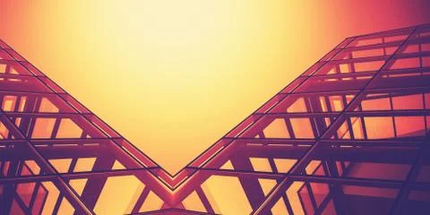 Abstract background made of modern office building. Stock Illustration