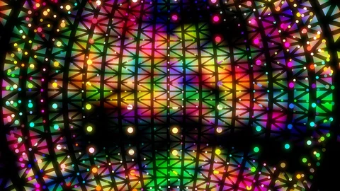 Abstract background made of particles. 4K motion graphics. Stock Footage 130005441