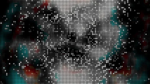 Abstract background made of particles. 4K motion graphics. Stock Footage 130006299