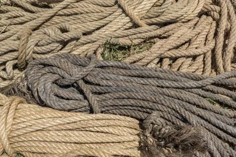 Abstract background made with rope Stock Photos