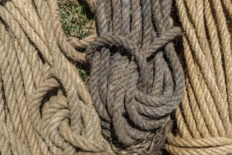 Abstract background made with rope Stock Photos