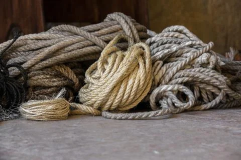 Abstract background made with rope Stock Photos