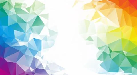 Abstract background made of small multicolor triangles. Lilac, purple, green, 스톡 일러스트