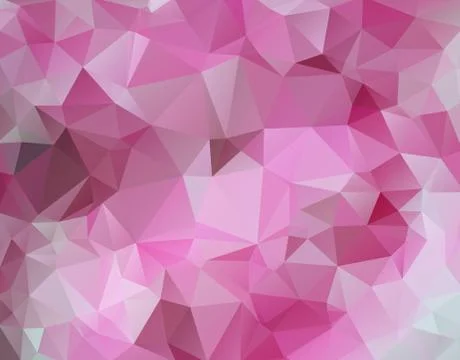 Abstract background made of small multicolor triangles. Lilac, pink, sky blue Stock Illustration