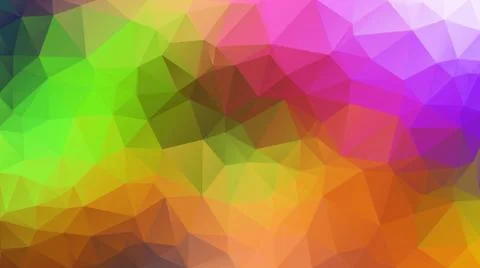 Abstract background made of small multicolor triangles. Lilac, purple, green, Stock Illustration