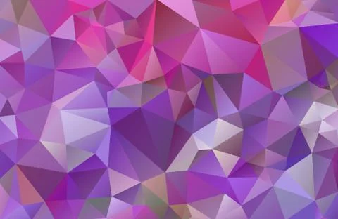 Abstract background made of small multicolor triangles. Lilac, pink, sky blue Stock Illustration