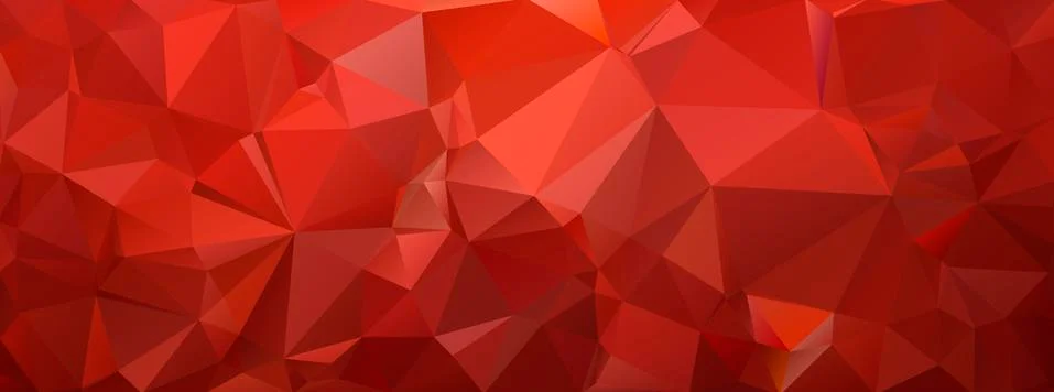 Abstract background made of small multicolor triangles. Red, orange, yellow,  Illustrazione stock