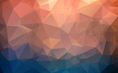 Abstract background made of small multicolor triangles. Red, blue, purple Stock Illustration