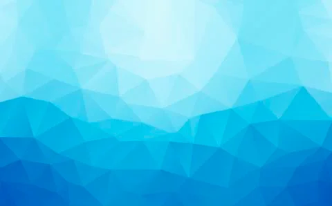 Abstract background made of small multicolor triangles. Stretch blue white Stock Illustration