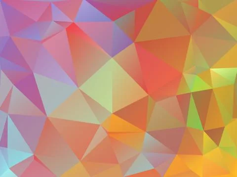 Abstract background made of small multicolor triangles. Lilac, purple, green, 스톡 일러스트
