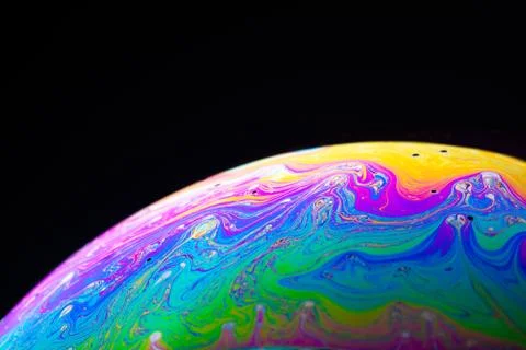 Abstract background made from soap bubble reflecting light Stock Photos