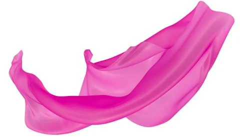 Abstract background of magenta wavy silk or satin. 3d rendering image. Stock Illustration